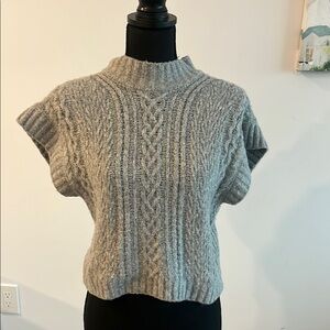 Gray Cable Knit Women Sweater